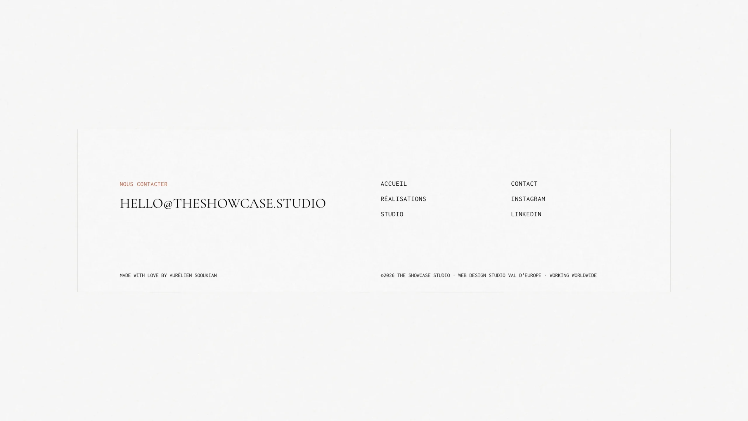 Homepage site vitrine - Une page d'accueil qui convertit - The Showcase Studio Webdesign Paris Val d'Europe